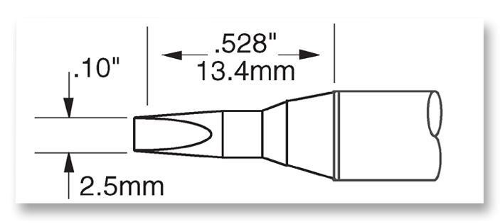 OKI METCAL - Pointe de soudure conique 2.5mm
