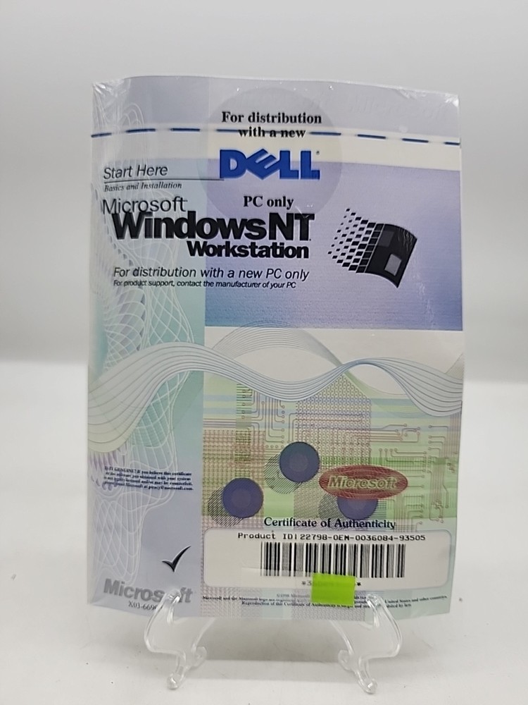 New sealed WINDOWS NT  4.0 Workstation CD & Floppy disk