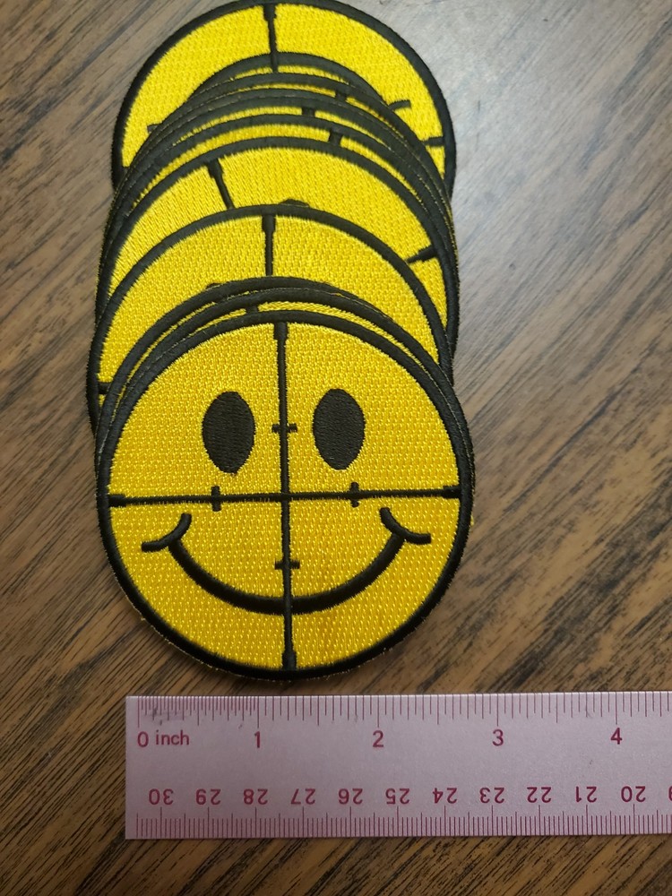 SNIPER SCOPE SMILEY FACE Patch patch FREE Ship USA 3IN NEW