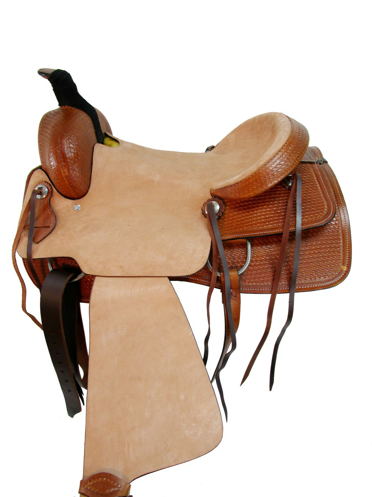 RODEO WESTERN SADDLE 16 17 HORSE RANCH ROPING ROPER TOOLED LEATHER TACK SET
