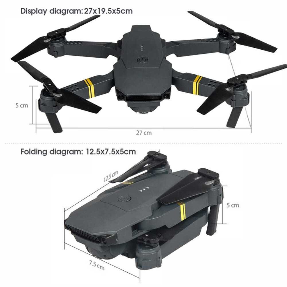 4K Drone HD Wide Angle Camera Drones E58 WiFi RC Foldable Quadcopter 2 batteries