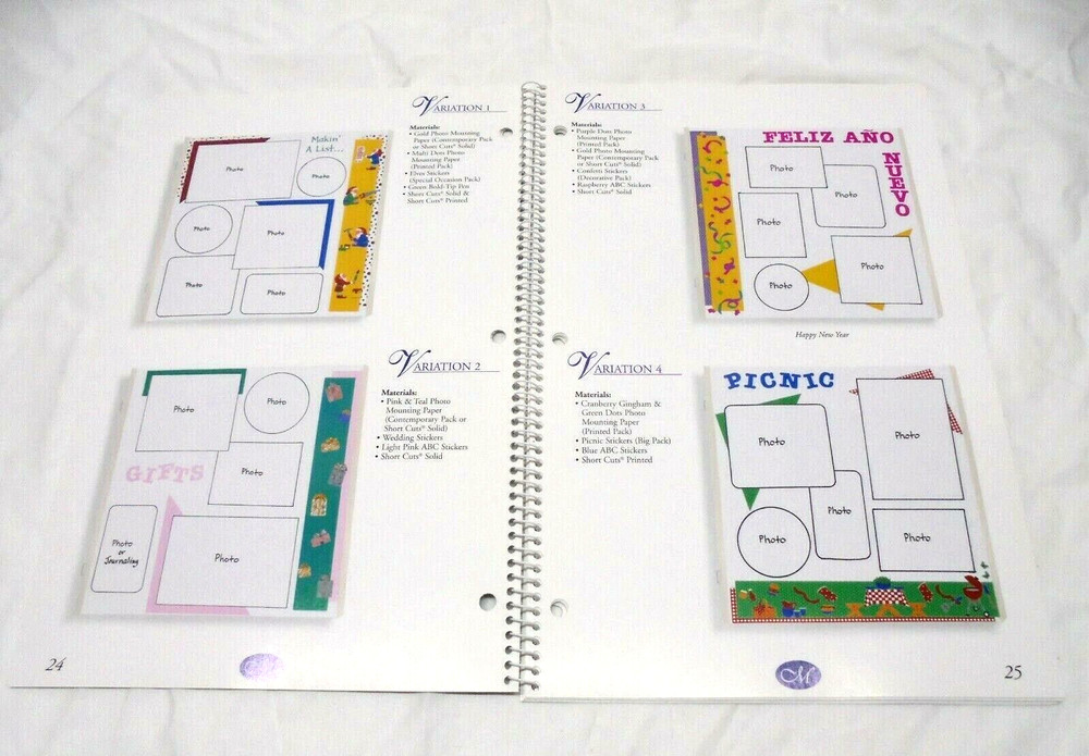 Creative Memories Fast Formulas Layout Scrapbook Book 1998 Crafts Template