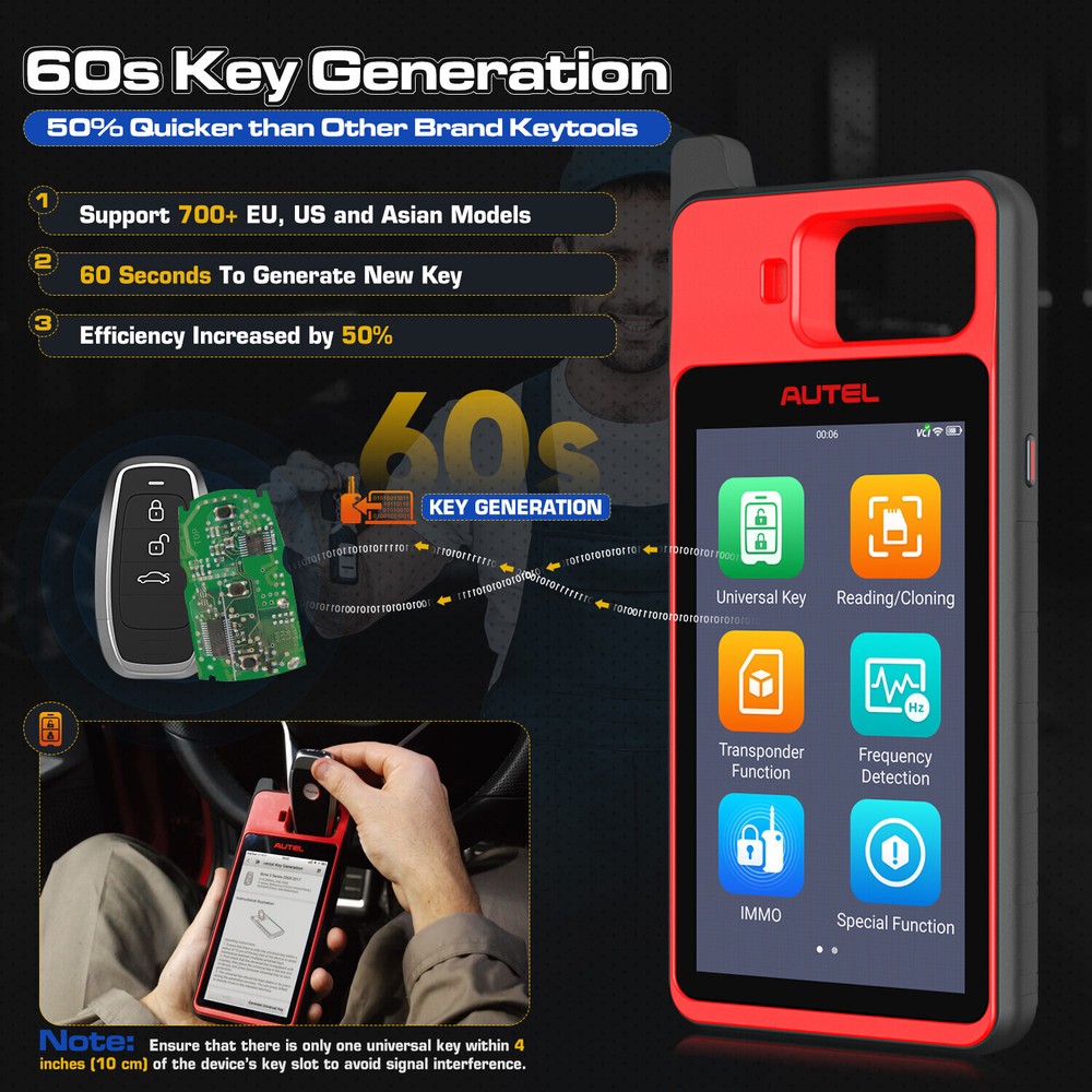 2025 Autel MaxiIM KM100 KM100E Key Fob Programming Tool Programmer Immobilizer