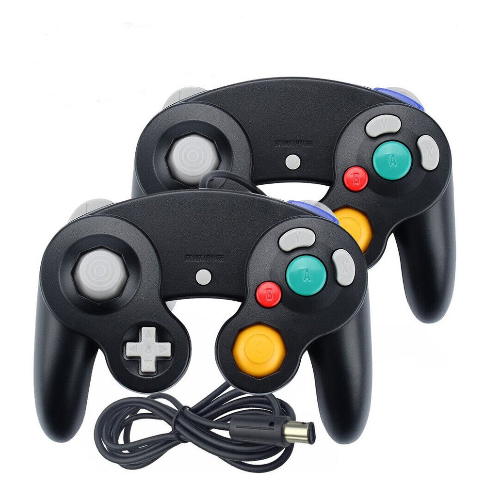 2 Pack Wired NGC Controller Gamepad for Nintendo GameCube GC & Wii U Console USA