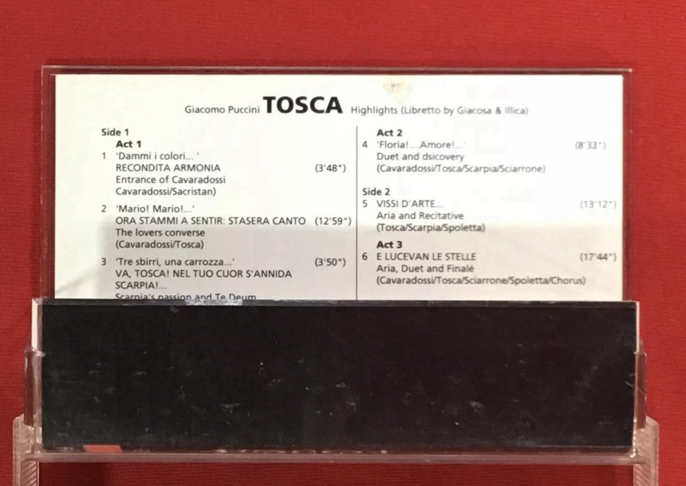 Discovering Opera Tosca Cassette Tape