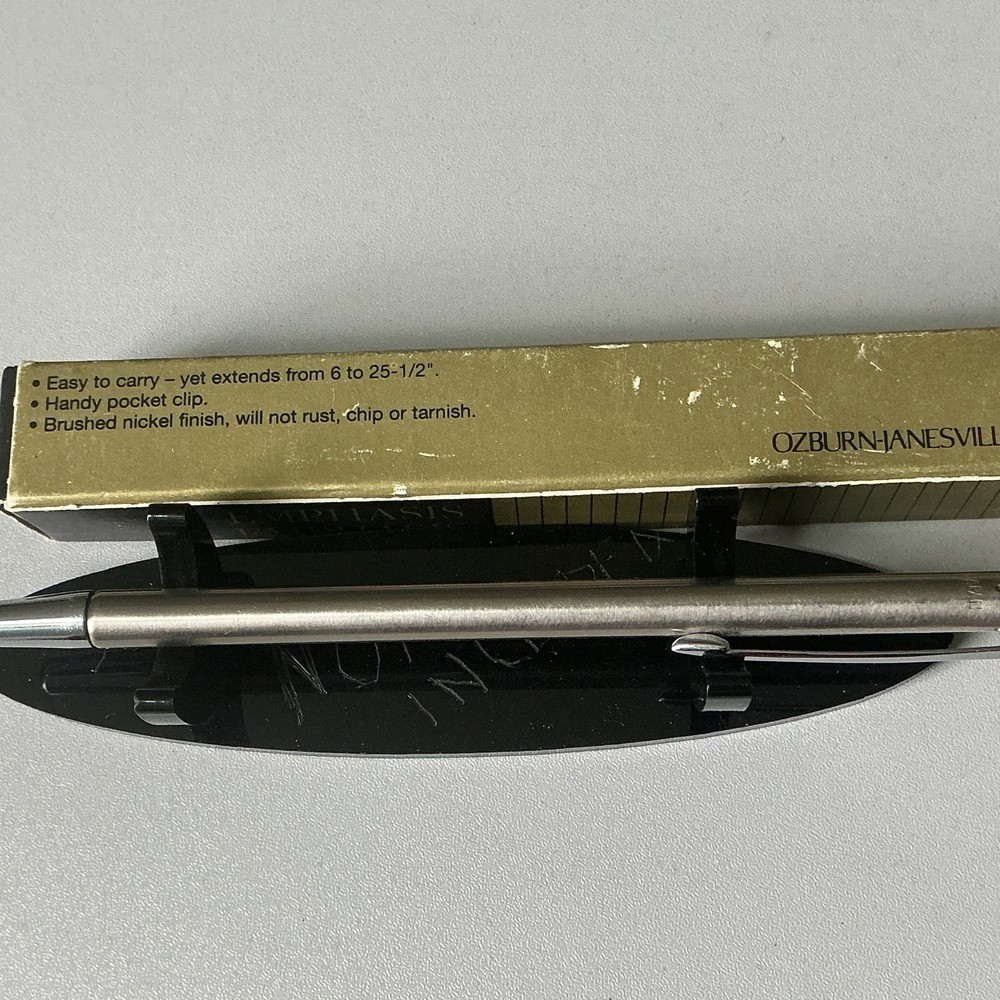 Vintage EMPHASIS POINTER Telescoping Pointer ~ 25” POCKET CLIP - NOS