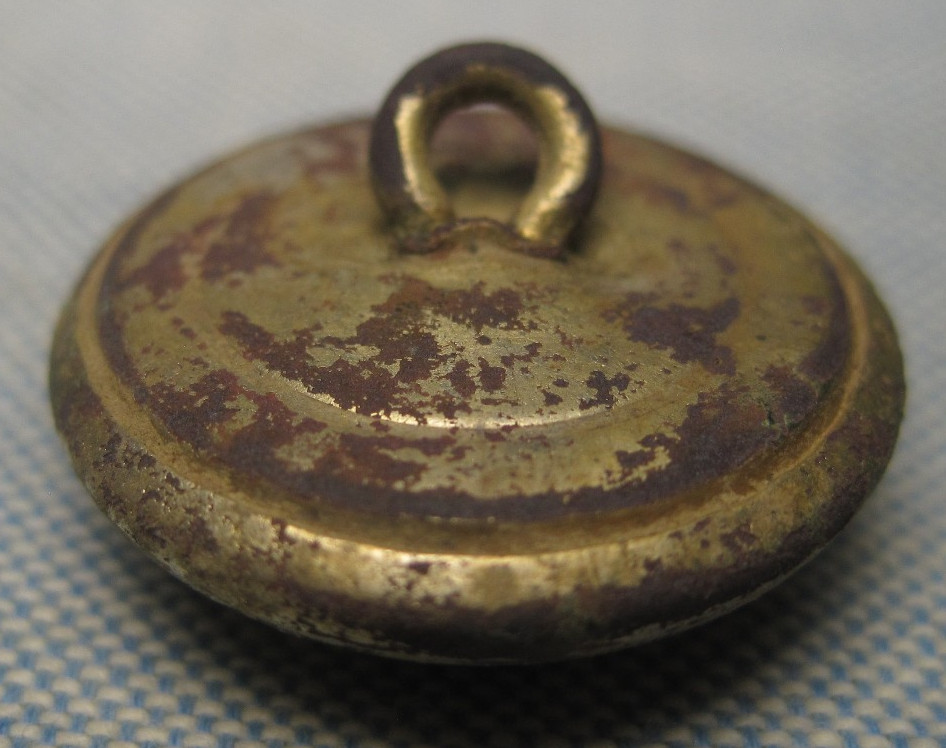 Dug Civil War Eagle Infantry Coat Button with Gold Gilt from Vicksburg