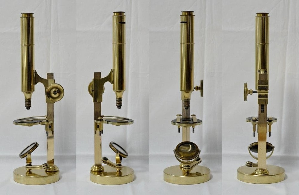 microscope antique Simon Pressl's "achromatic" microscope