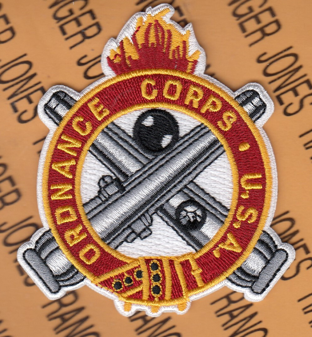US Army Ordnance Corps Regimental Crest DUI ~3.25" pocket patch c/e