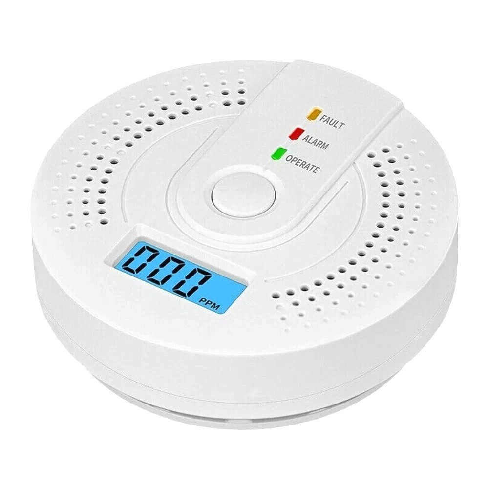 Carbon Monoxide Detector Warning Safety Alarm Sensor LED Digital Battery Powered