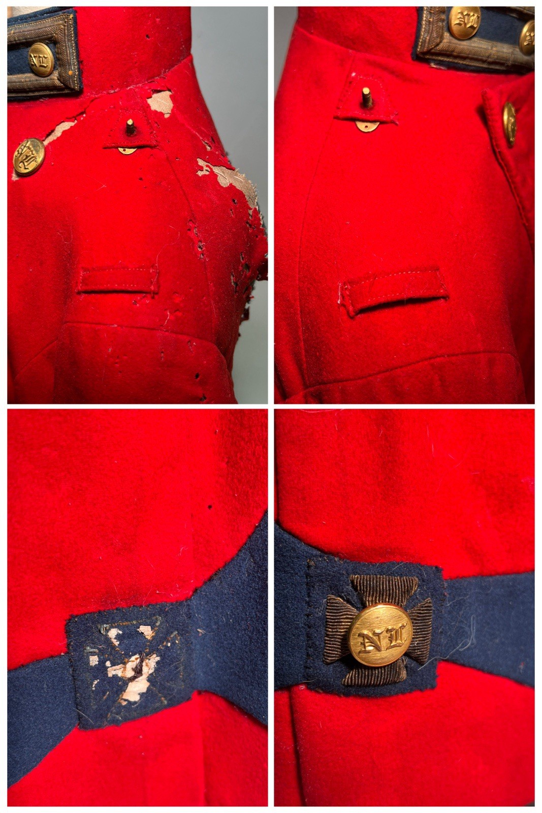 ORIGINAL NAMED Indian Wars Boston Militia National Lancers Unform Tunic Pants