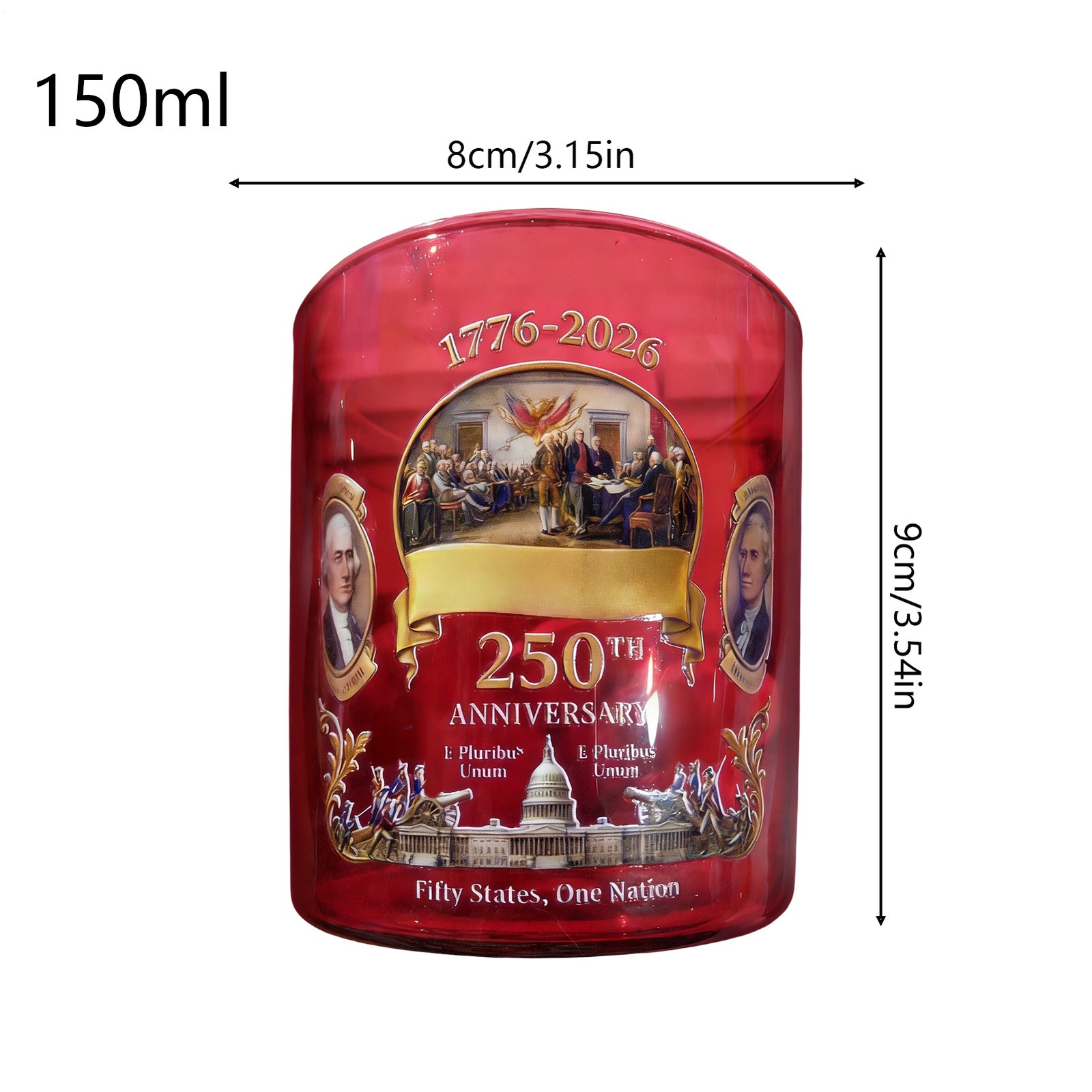 America 250th Anniversary “We The People” Heritage Whiskey Glass