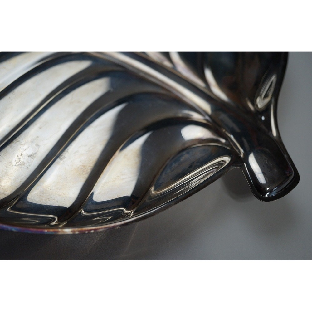 Vintage Silver Plated Leaf Tray – MCM Serving Platter