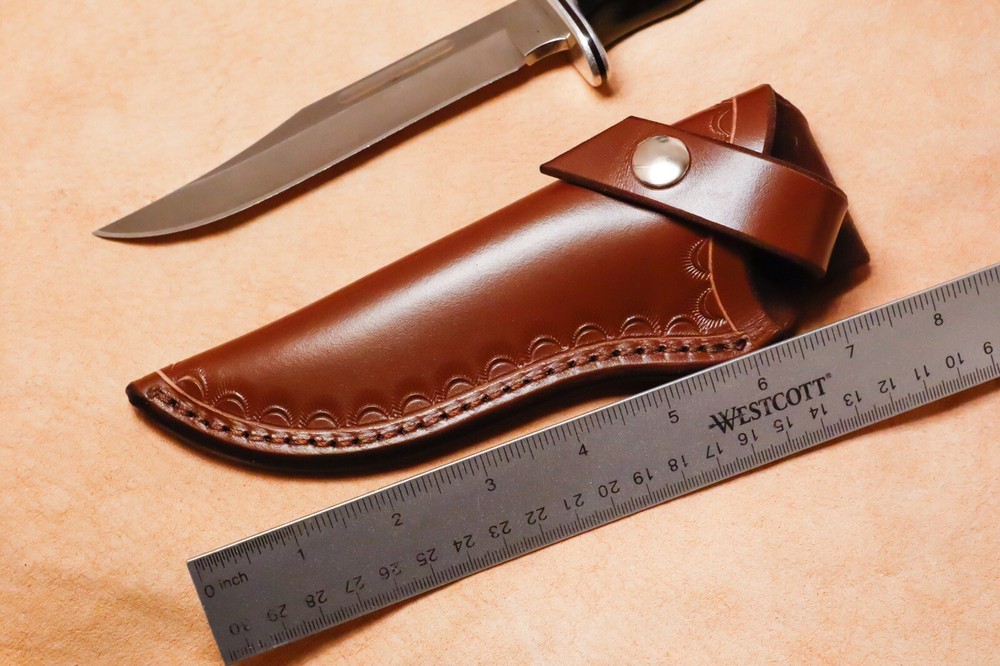 Custom Leather Sheath for Buck 119 Knife (left hand)
