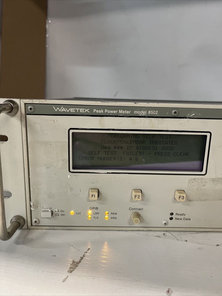 AS-IS, UNTESTED, POWER ON /WAVETEK 8502A PEAK POWER METER