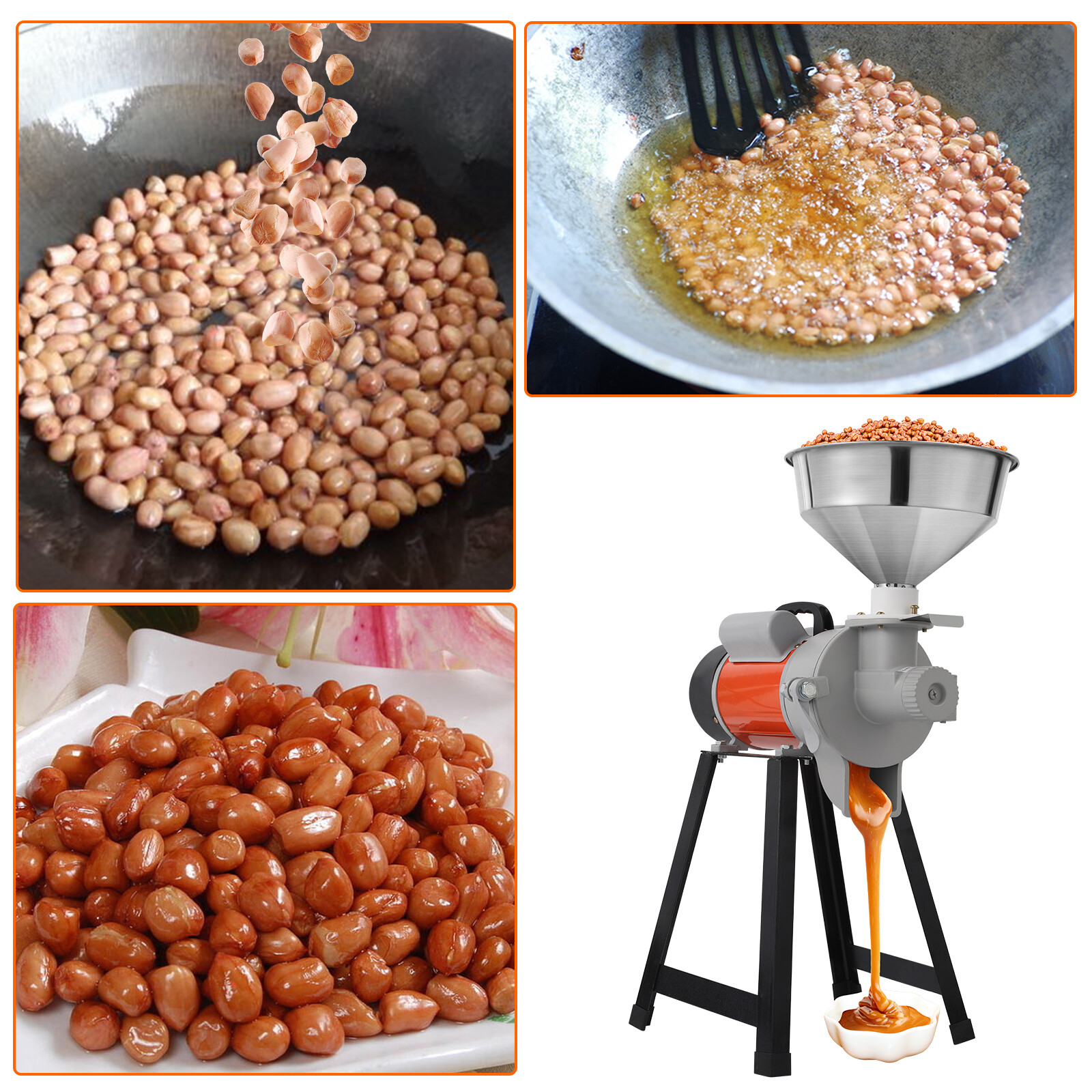 1500W Wet Electric Peanut Butter Machine Grinder Household Nut Maker Grinding