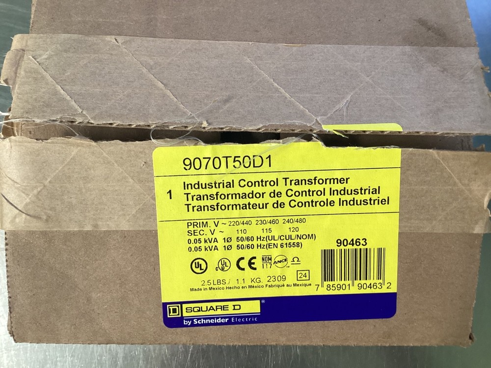 Square D Control Transformer 9070T50D1 220-480V AC