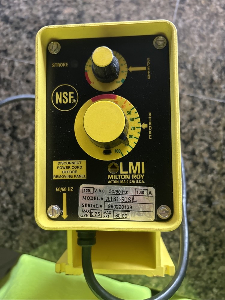 LMI MILTON ROY ELECTROMAGNETIC DOSING PUMP  MAX PSi MODEL B741-12S