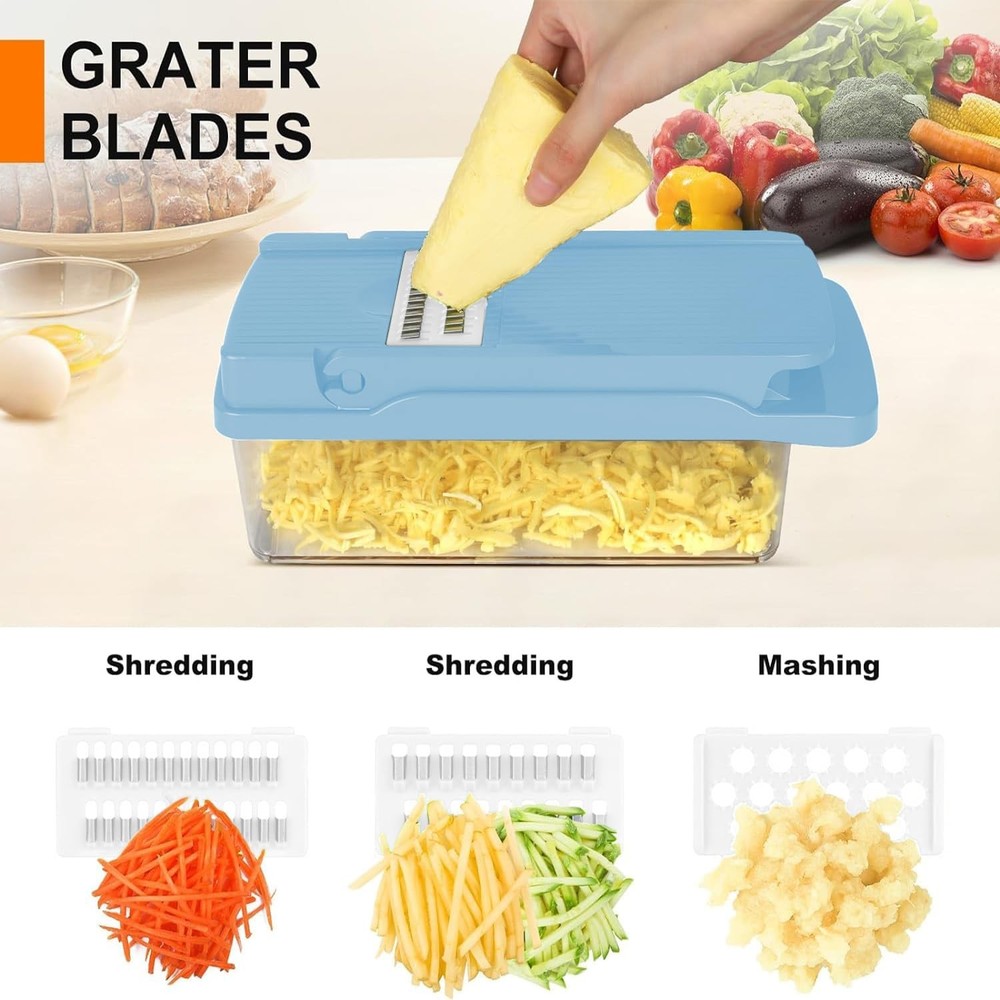 12-in-1 Multifunctional Vegetable Chopper with Container