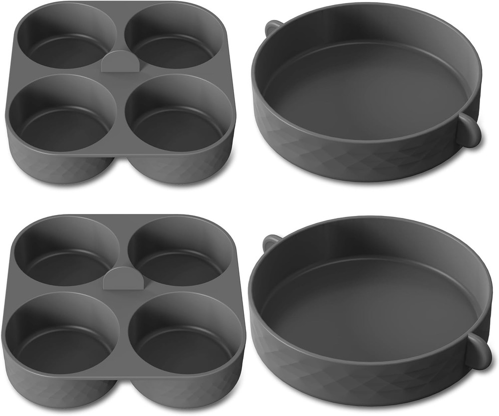 Silicone Egg Bite Molds 4pcs Large Mini Instant Pot Sous Vide