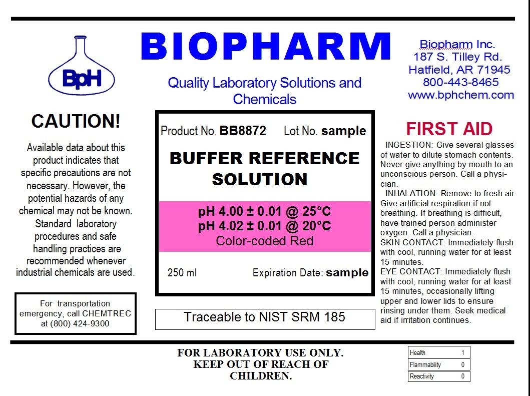 Biopharm Buffer Calibration Solution (4) each 8oz bottles pH 4, 7, 10, and ES