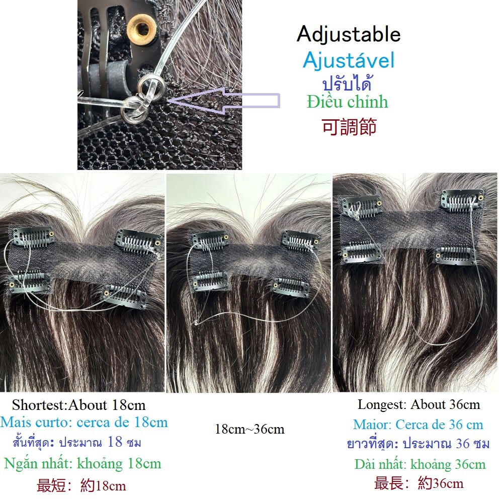 3pcs Invisible Adjustable Transparent Elastic Strap Wire for Hairline Toppper