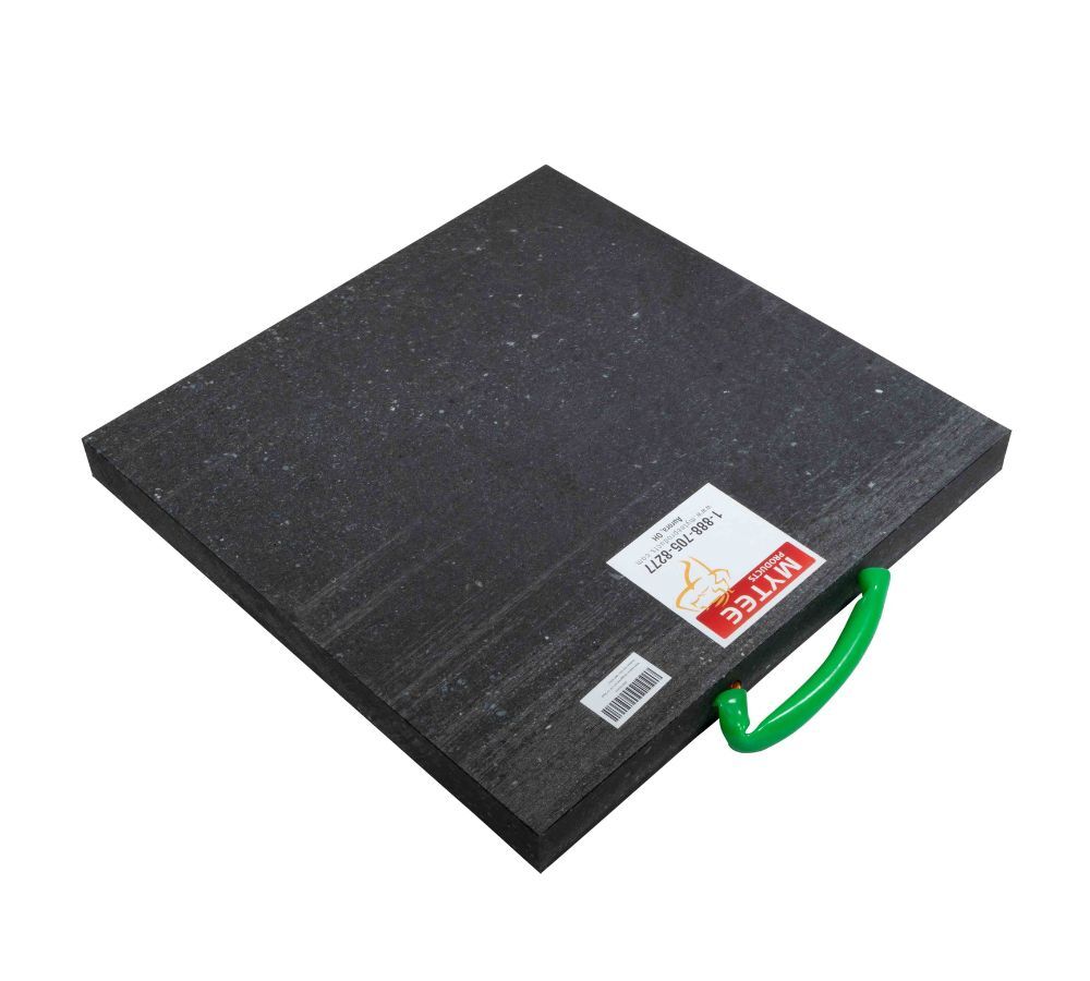4 Pk Medium Outrigger Pad 18"x18"x1.5" for Crane, Wrecker, Tow Truck, - Black