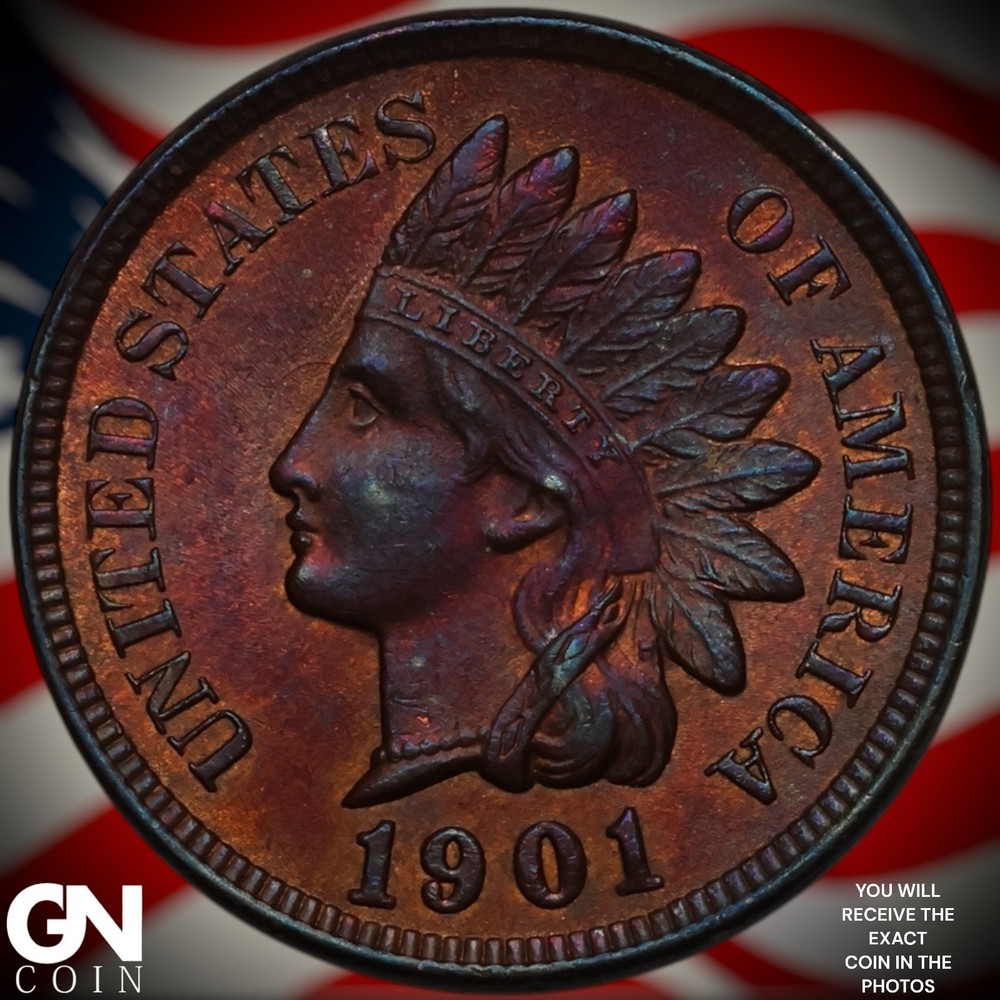 1901 Indian Head Cent Penny A7189
