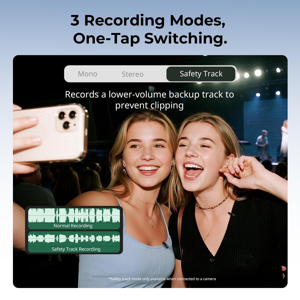 Wireless Mic S70-C2 (2 TX + 1 RX + Charging Case), USB-Compact Wireless Micro...