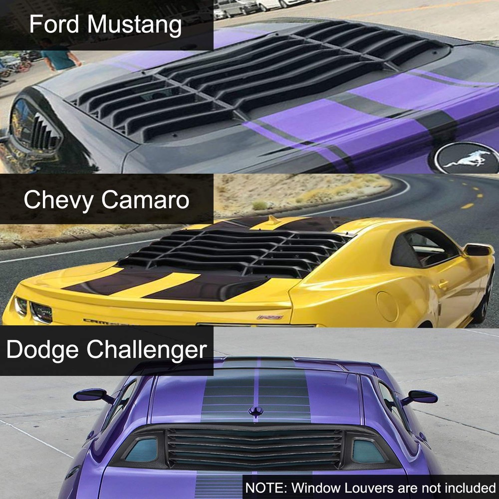 Rear Window Louvers Replacement Hardware Double Side Tape Mounting Tools Kit Set