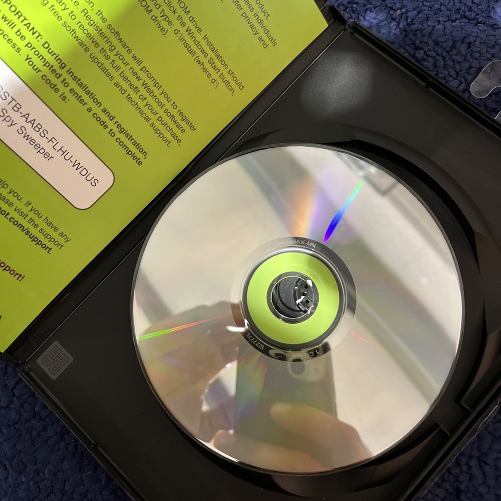 Webroot Spy Sweeper Windows Vista XP 2000 Computer Software CD-ROM in Case 2007