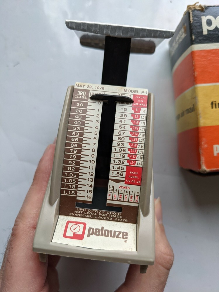 Pelouze Postal Scale First Class Third Class 1 Pound Max 1978