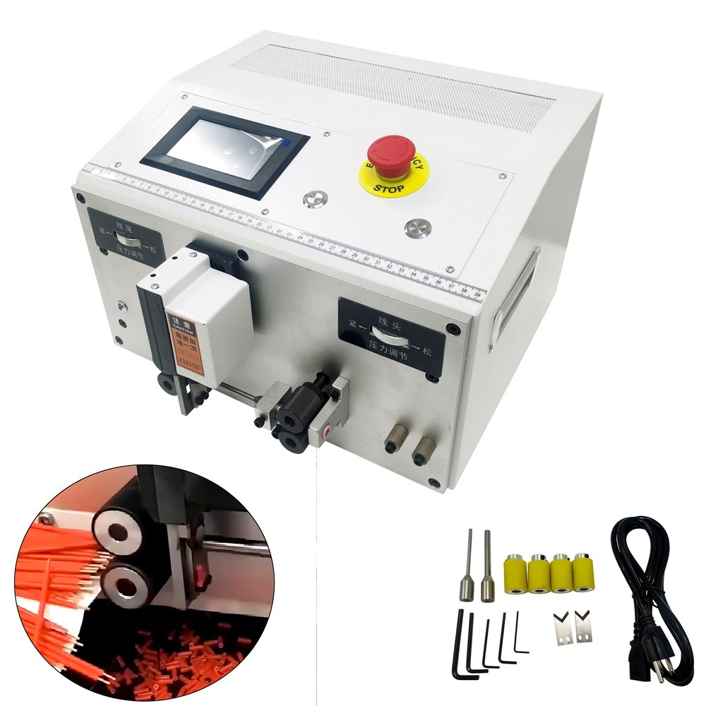 Automatic Wire Peeling Stripping machine Cable Cutter Length Adjust Touchscreen