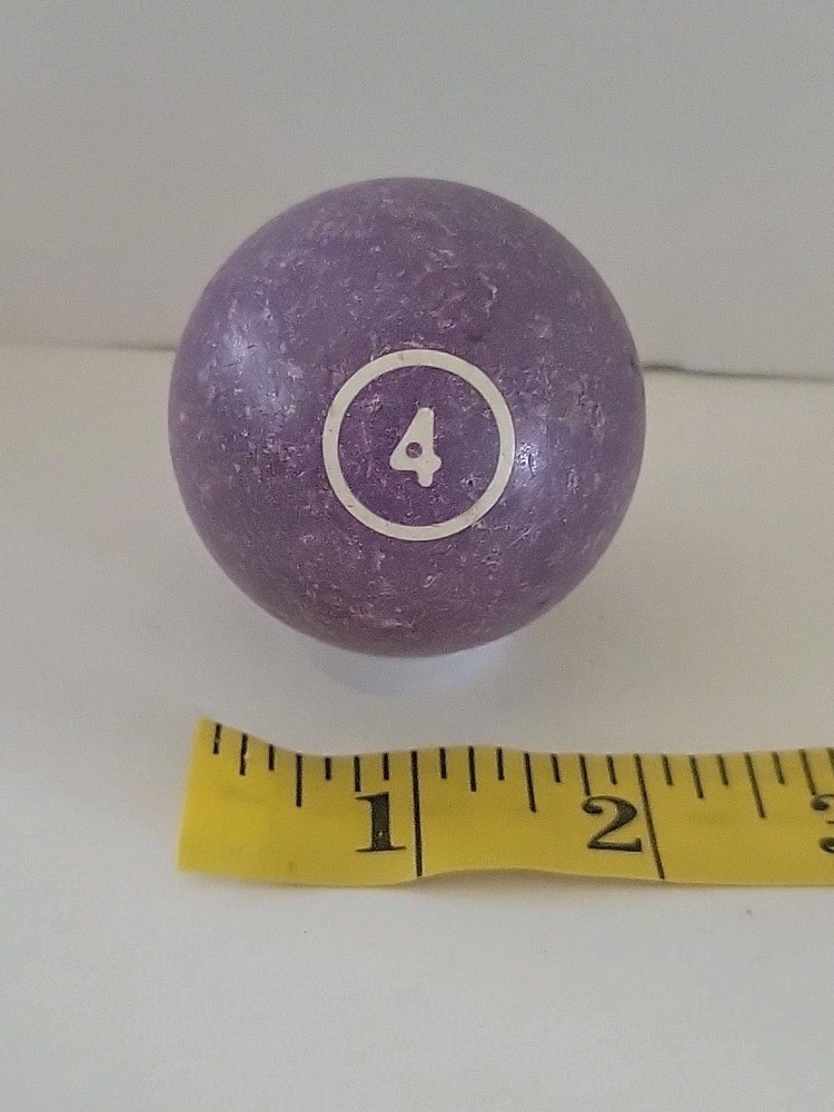 Vintage No. 4 Solid Purple Pool Ball Billiard 2" Replacement (B)