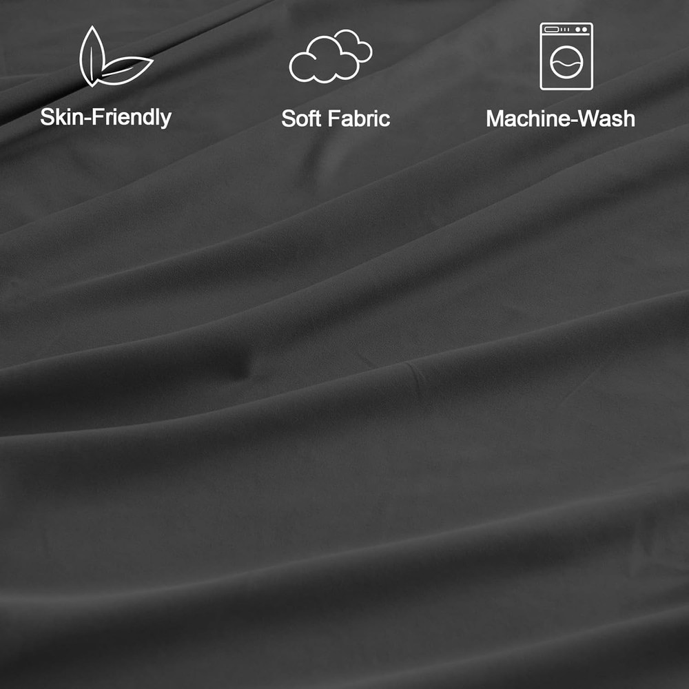 Split Top King Sheet Set for Adjustable Bed 4 Piece Bed Sheet Set Deep Pocket