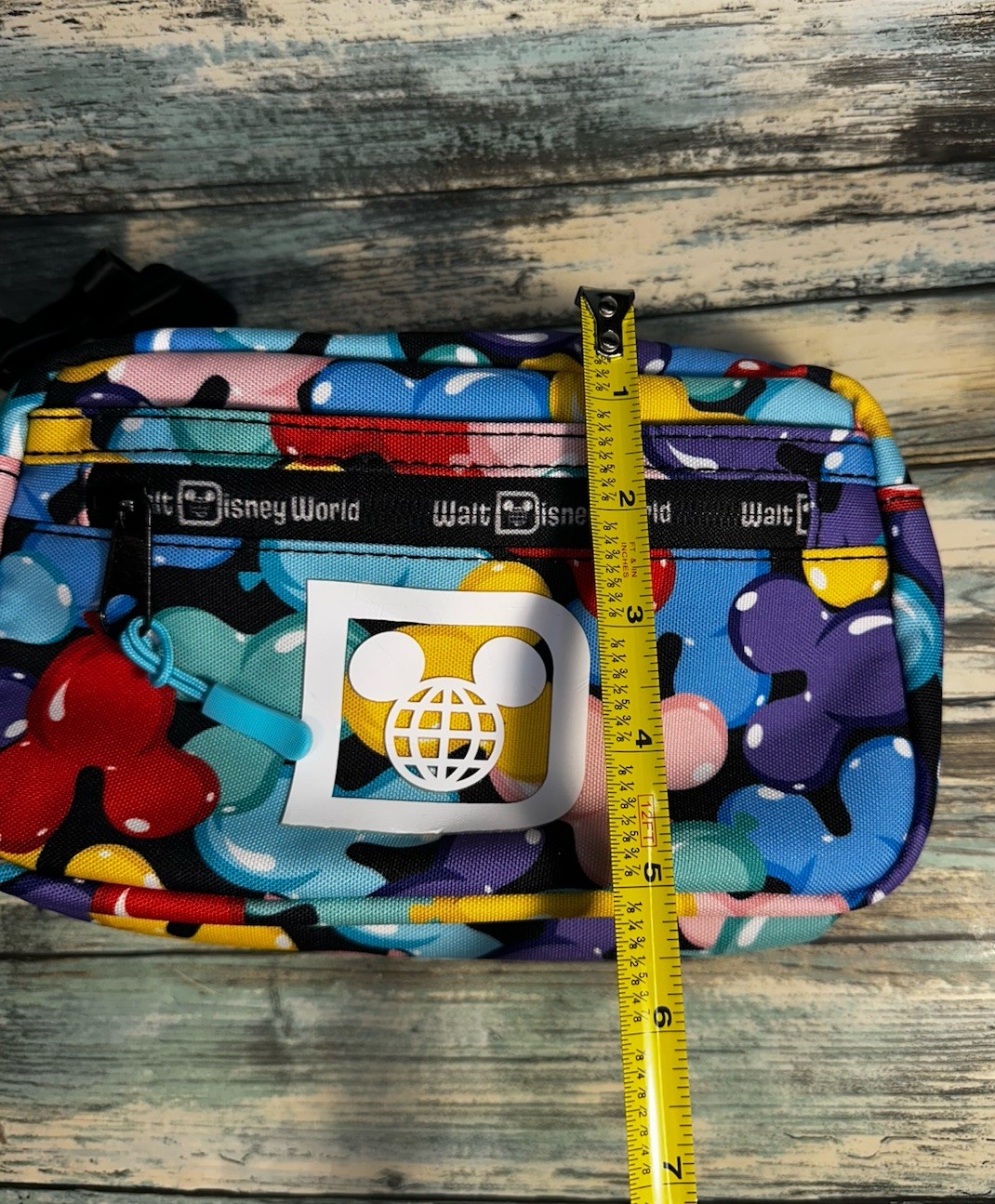 NEW Disney Parks Belt Bag Mickey Mouse Balloons Print •Adjustable Strap