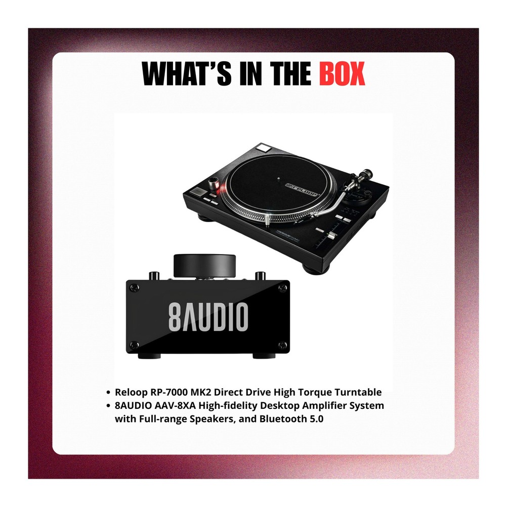 Reloop RP-7000 MK2 Direct Drive High Torque Turntable with Amplifier System