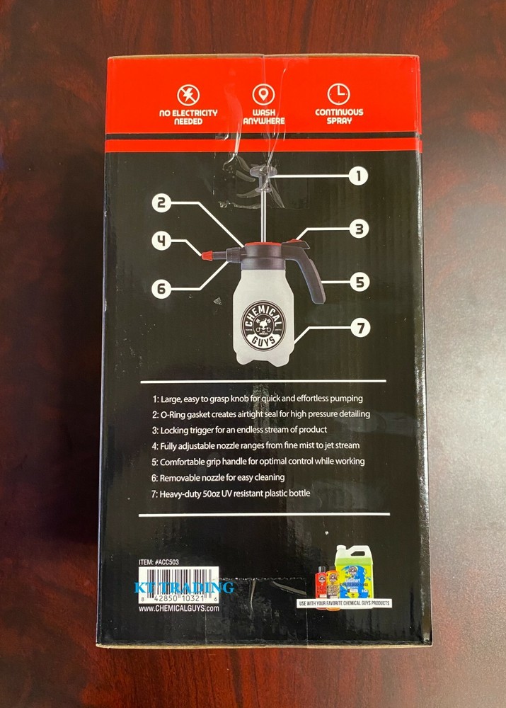 Chemical Guys ~ Mr. Sprayer PORTABLE Full Function Atomizer & Pump Sprayer 50 oz