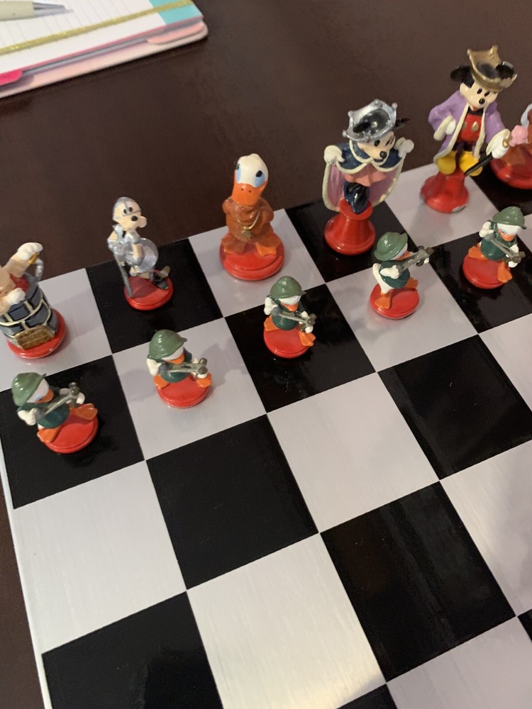 Walt Disney Complete Pewter Chess Set