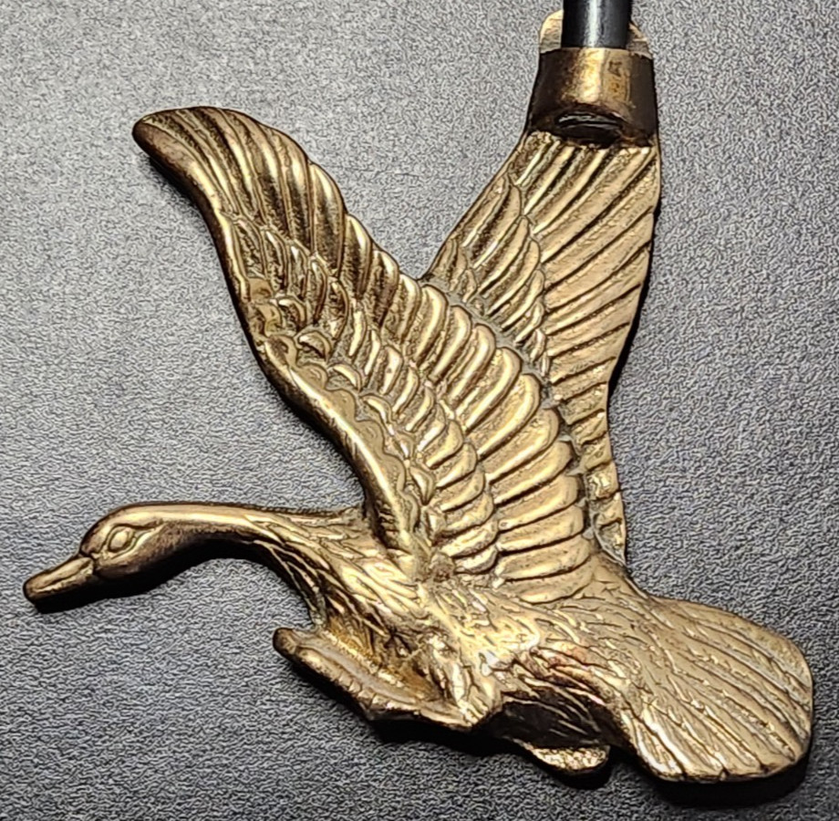 Flying Solid Brass Goose Open/Close Fireplace Damper Pull