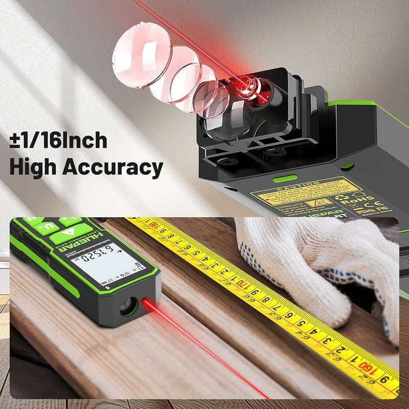 Bluetooth Laser Distance Measure 330ft Accurate Angle Sensor Tool W/ LCD Screen