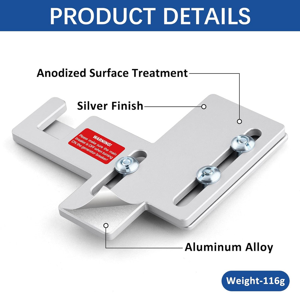 Generator Interlock Kit for Siemens/Murray 150-200 Amp Panels, Silver