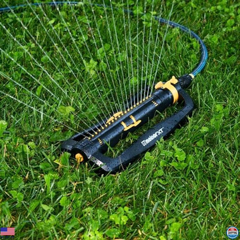 Melnor XT Turbo Oscillating Sprinkler - Covers 4,500 sq ft, Quick Connect Bundle