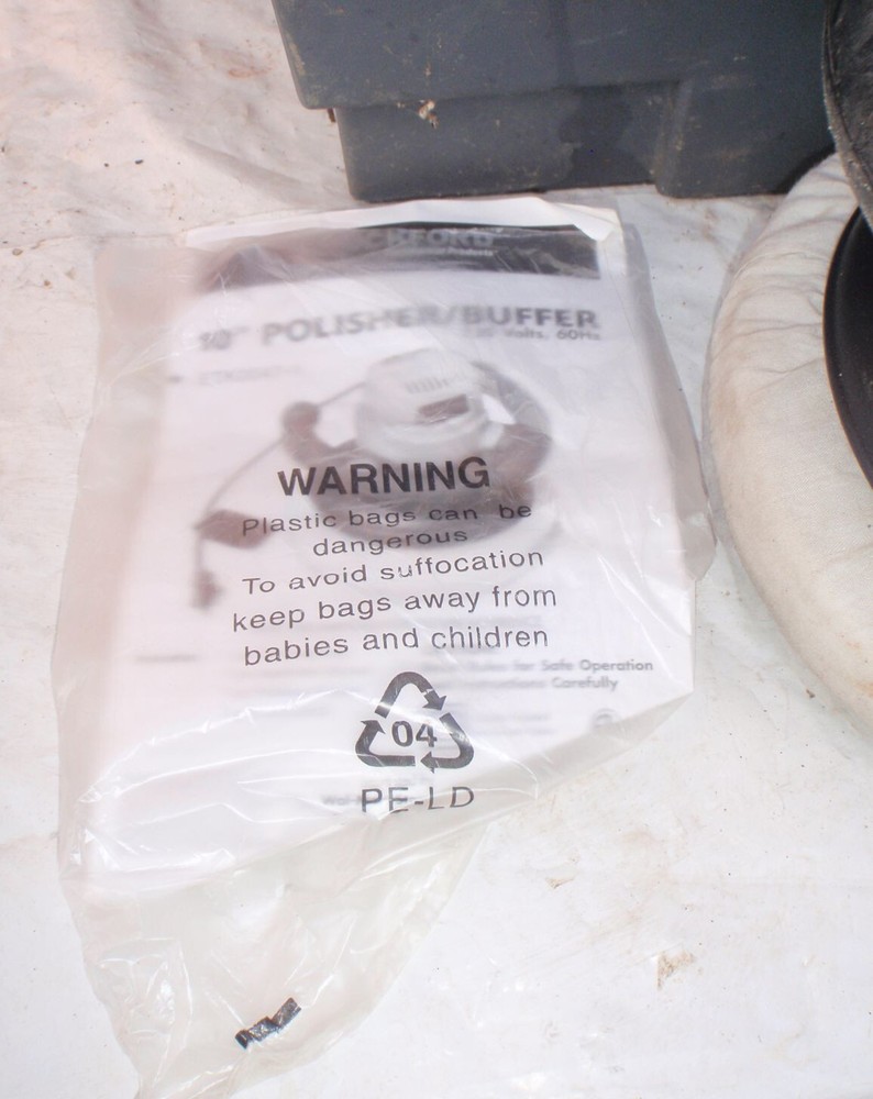 Nice Plastic Toolbox Carry Case w Rockford Polisher Buffer