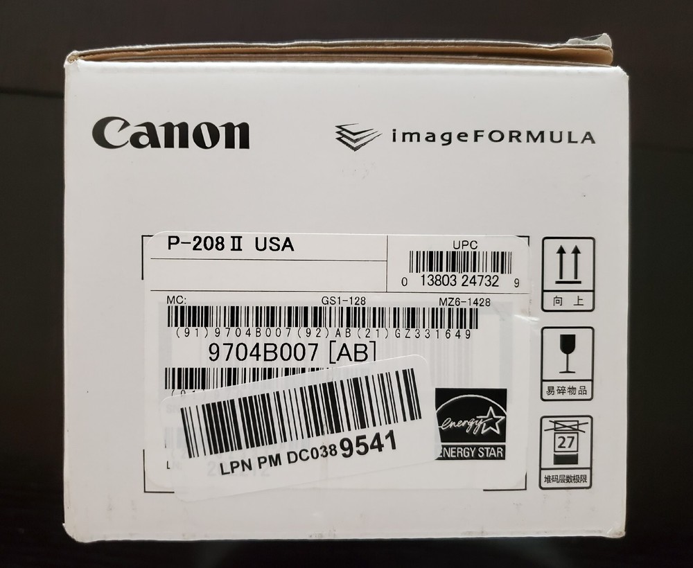 Canon P-208II ImageFORMULA Personal Document Scanner