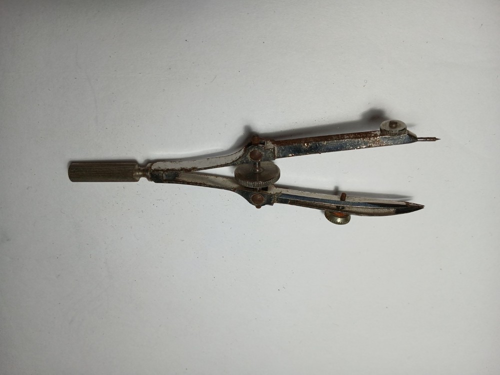 13 Piece Large Vintage Antique German Drafting Set Compass Germany Drafting Set