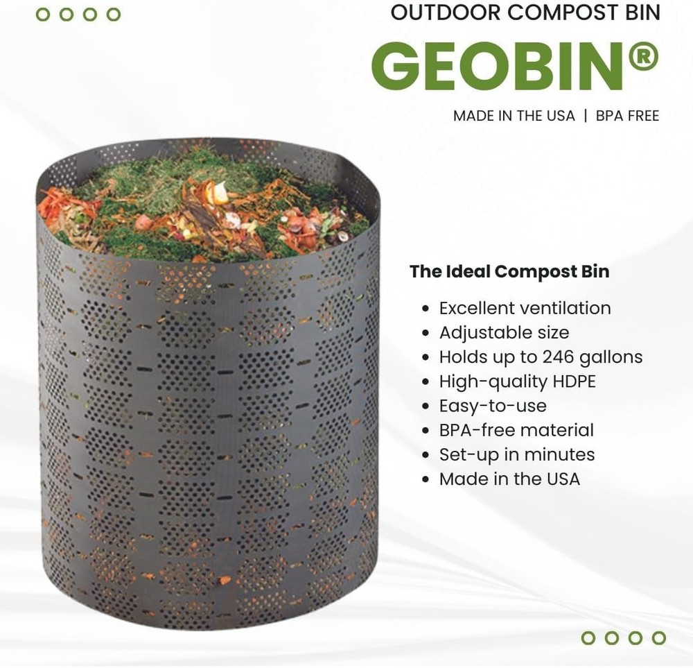 Outdoor Compost Bin - 246 Gallon Capacity with Maximum Ventilation