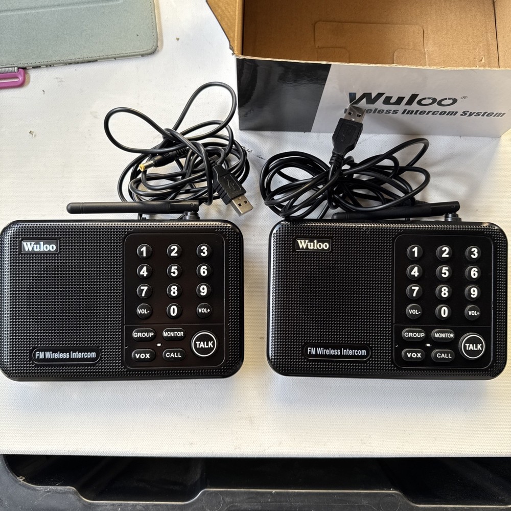 Wuloo Wireless Intercom System 2 Pack W666-P2 No Power Adapters