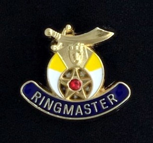 Shrine Ringmaster Lapel Pin with Stone (SH-RM)