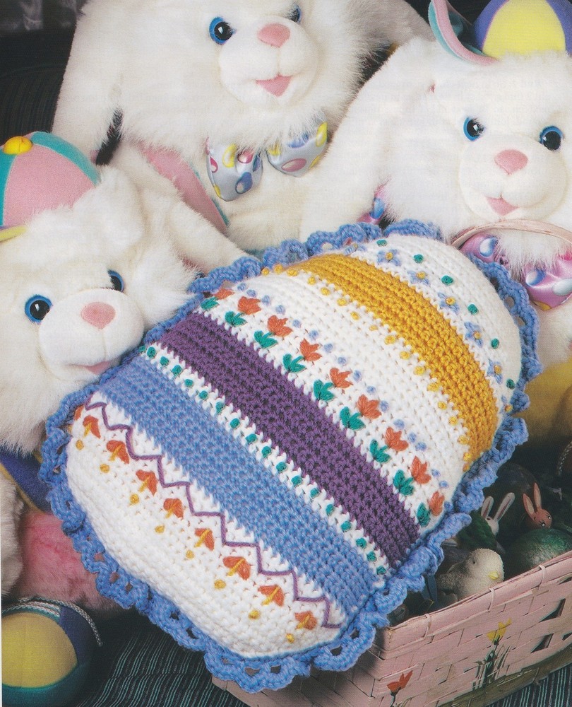 CUTE Easter Egg Pillow/Decor/Crochet Pattern INSTRUCTIONS ONLY